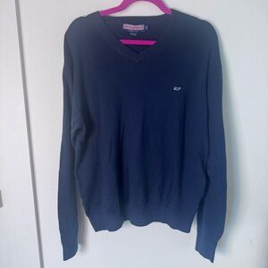 Navy Blue V-Neck Sweater